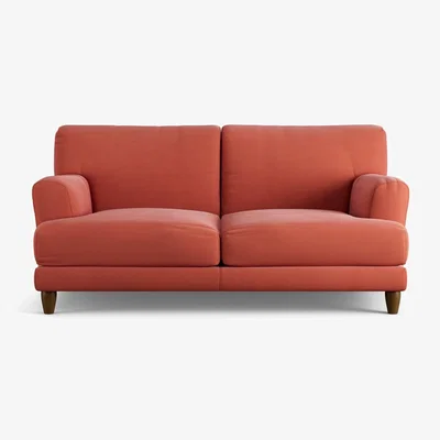 Habitat Habitat Askem Fabric 2 Seater Sofa - Papaya - Dark Leg