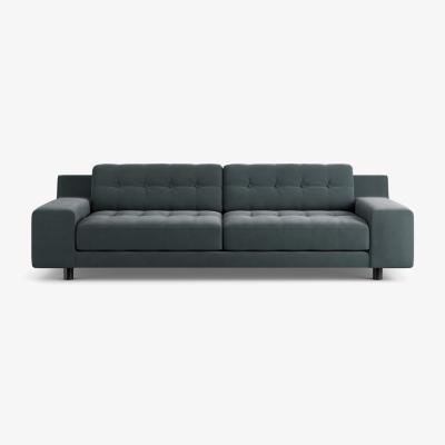 Habitat Habitat Hendricks Fabric 4 Seater Sofa - Charcoal- Black Leg