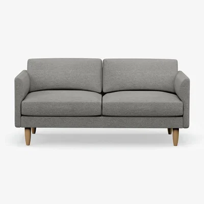 Habitat Hutch Fabric Curve Arm 3 Seater Sofa - Dove Grey