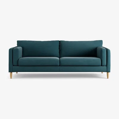 Habitat Habitat Newington Fabric 4 Seater Sofa - Teal - Ash Leg