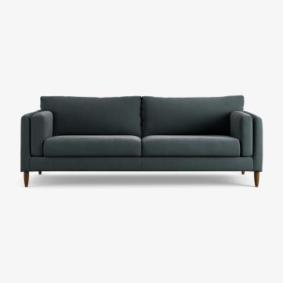Habitat Habitat Newington Fabric 4 Seater Sofa - Charcoal-Dark Leg