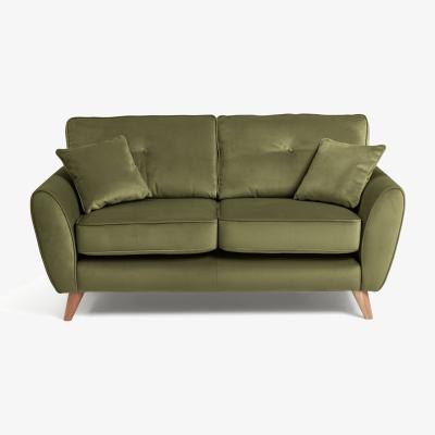 Habitat Habitat Isla 2 Seater Velvet Sofa - Green