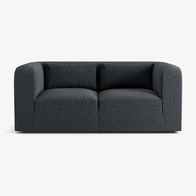 Habitat Habitat Lars Fabric 2 Seater Sofa - Charcoal - Ash Leg