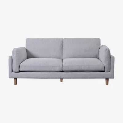 Habitat Habitat Salome 3 Seater Fabric Sofa - Light Grey