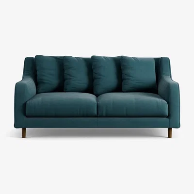 Habitat Habitat Swift Fabric 2 Seater  Sofa - Teal - Dark Leg