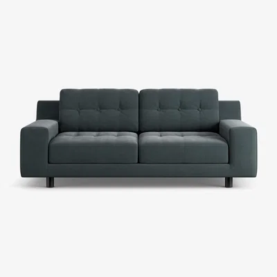 Habitat Habitat Hendricks Fabric 2 Seater Sofa - Charcoal- Black Leg