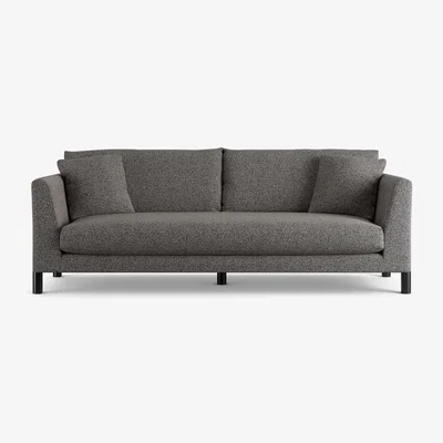 Habitat Habitat Aston Fabric 4 Seater Sofa - Charcoal - Black Leg