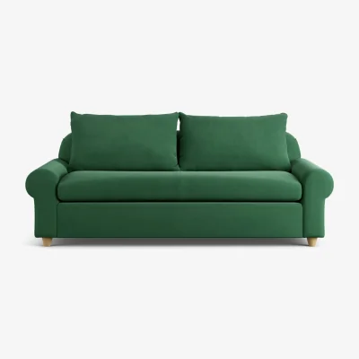Habitat Habitat Whitby Fabric 3 Seater Sofa - Green - Ash Leg
