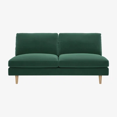Habitat Habitat Teo 2 Seater Velvet Sofa - Green