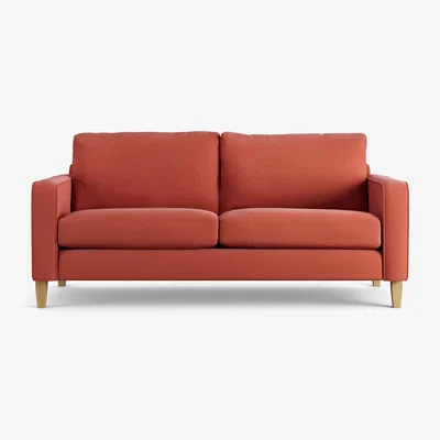 Habitat Habitat Flint Fabric 3 Seater Sofa - Papaya - Ash Leg