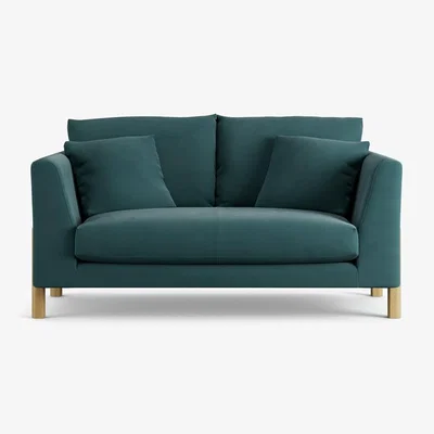 Habitat Habitat Aston Fabric 2 Seater Sofa - Teal - Ash Leg