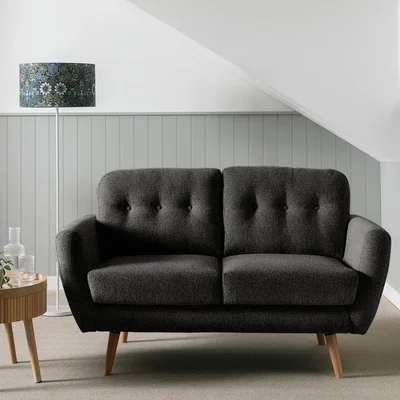 Habitat Habitat Finney Fabric 2 Seater Sofa - Charcoal