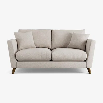 Habitat Habitat Lomond Fabric 2 Seater Sofa - Natural - Dark Leg