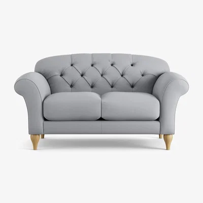 Habitat Habitat Brooker Fabric  2 Seater Sofa - Grey - Ash Leg