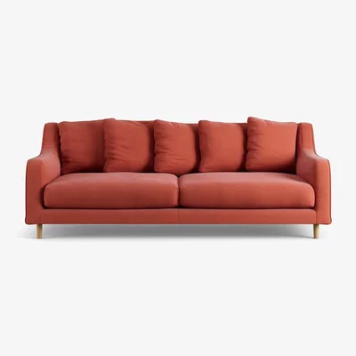 Habitat Habitat Swift Fabric 3 Seater Sofa - Papaya - Ash Leg