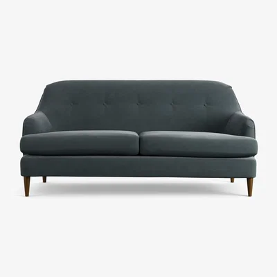 Habitat Habitat Frome Fabric 2 Seater Sofa - Charcoal - Dark Leg