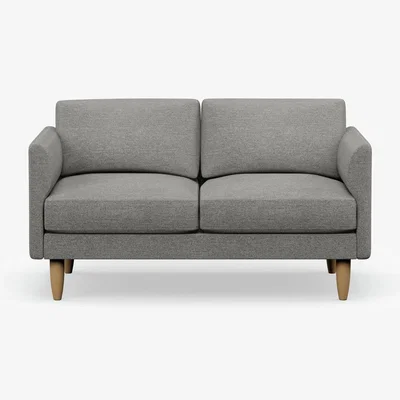 Habitat Hutch Fabric Curve Arm 2 Seater Sofa - Dove Grey