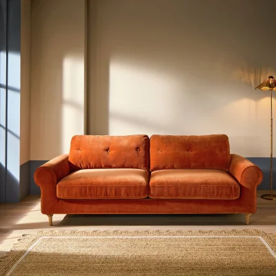 Habitat Habitat Chester Fabric 3 Seater Sofa - Rust