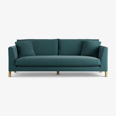 Habitat Habitat Aston Fabric 4 Seater Sofa - Teal - Ash Leg