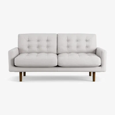 Habitat Habitat Fenner Fabric 2 Seater Sofa - Natural - Dark Leg