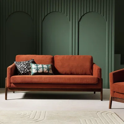 Habitat Habitat x Scion Esala Fabric 3 Seater Sofa - Brown