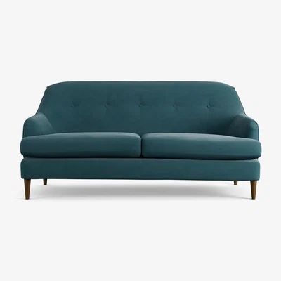 Habitat Habitat Frome Fabric 2 Seater Sofa - Teal - Dark Leg