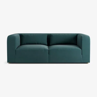 Habitat Habitat Lars Fabric 3 Seater Sofa - Teal - Ash Leg