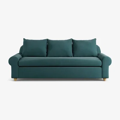 Habitat Habitat Whitby Fabric 4 Seater Sofa - Teal - Ash Leg