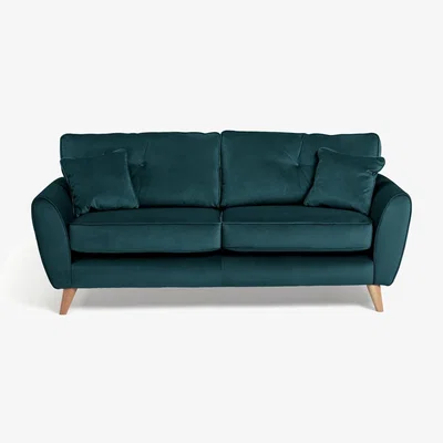 Habitat Habitat Isla 2 Seater Velvet Sofa - Teal