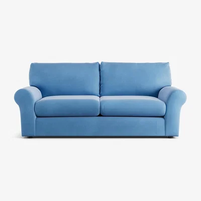 Habitat Habitat Molton Velvet 3 Seater Sofa - Sky Blue