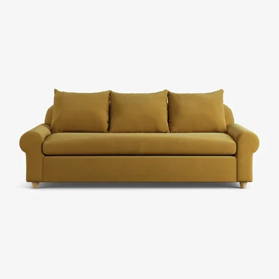 Habitat Habitat Whitby Fabric 4 Seater Sofa - Gold - Ash Leg