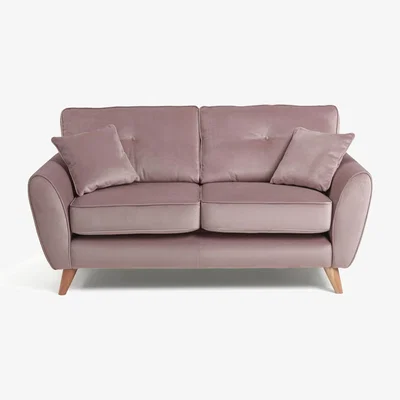 Habitat Habitat Isla 2 Seater Velvet Sofa - Pink