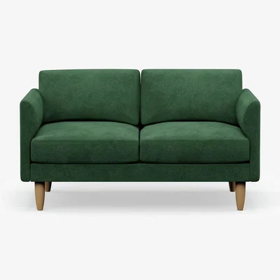 Habitat Hutch Velvet Curve Arm 2 Seater Sofa - Sage Green