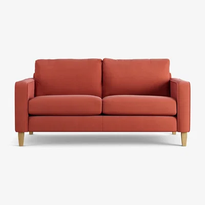Habitat Habitat Flint Fabric 2 Seater Sofa - Papaya - Ash Leg