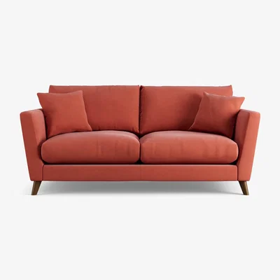 Habitat Habitat Lomond Fabric 3 Seater Sofa - Papaya - Dark Leg