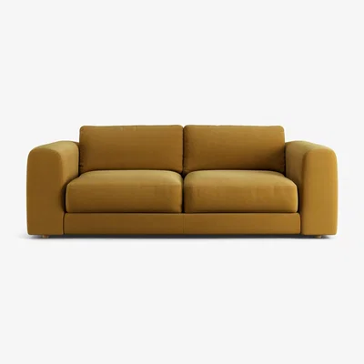 Habitat Habitat Ayr Large Fabric 3 Seater Sofa - Gold