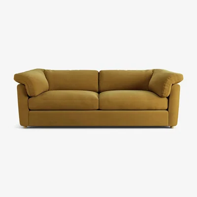 Habitat Habitat Wynn Fabric 4 Seater Sofa - Gold - Ash Leg