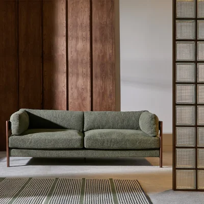 Habitat Habitat Myra Fabric 3 Seater Sofa - Green