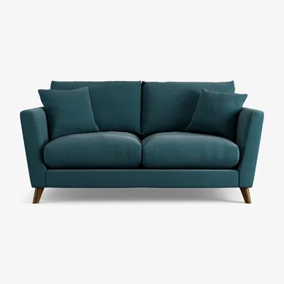 Habitat Habitat Lomond Fabric 2 Seater Sofa - Teal - Dark Leg
