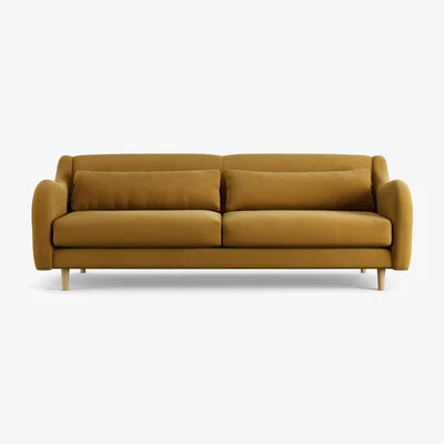 Habitat Habitat Turnmill Fabric 4 Seater Sofa - Gold - Ash Leg