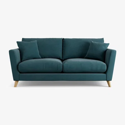 Habitat Habitat Lomond Fabric 3 Seater Sofa - Teal - Ash Leg