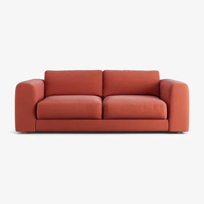 Habitat Habitat Ayr Large Fabric 3 Seater Sofa - Papaya