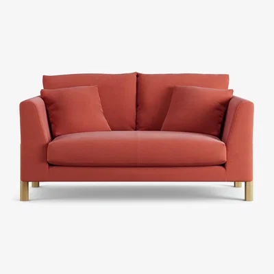 Habitat Habitat Aston Fabric 2 Seater Sofa - Papaya - Ash Leg