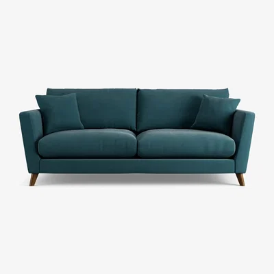 Habitat Habitat Lomond Fabric 4 Seater Sofa - Teal - Dark Leg