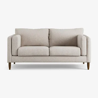 Habitat Habitat Newington Fabric 2 Seater Sofa - Natural - Dark Leg