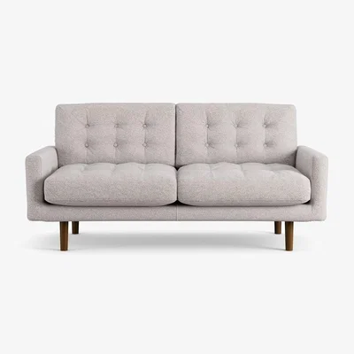Habitat Habitat Fenner Fabric 2 Seater Sofa - Natural - Dark Leg