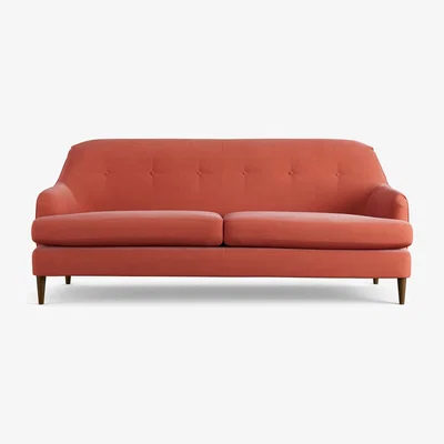 Habitat Habitat Frome Fabric 3 Seater Sofa - Papaya - Dark Leg