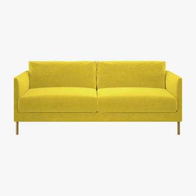 Habitat Habitat Hyde 3 Seater Velvet Sofa - Yellow