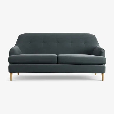 Habitat Habitat Frome Fabric 2 Seater Sofa - Charcoal - Ash Leg
