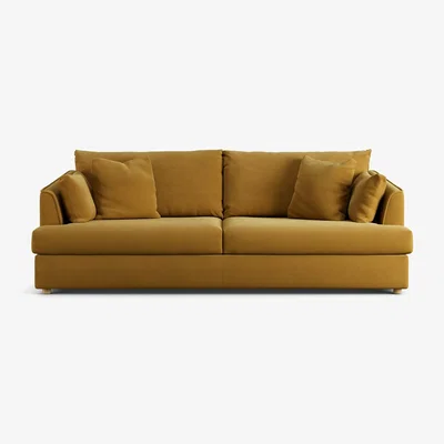 Habitat Habitat Holmfirth Fabric 4 Seater Sofa - Gold